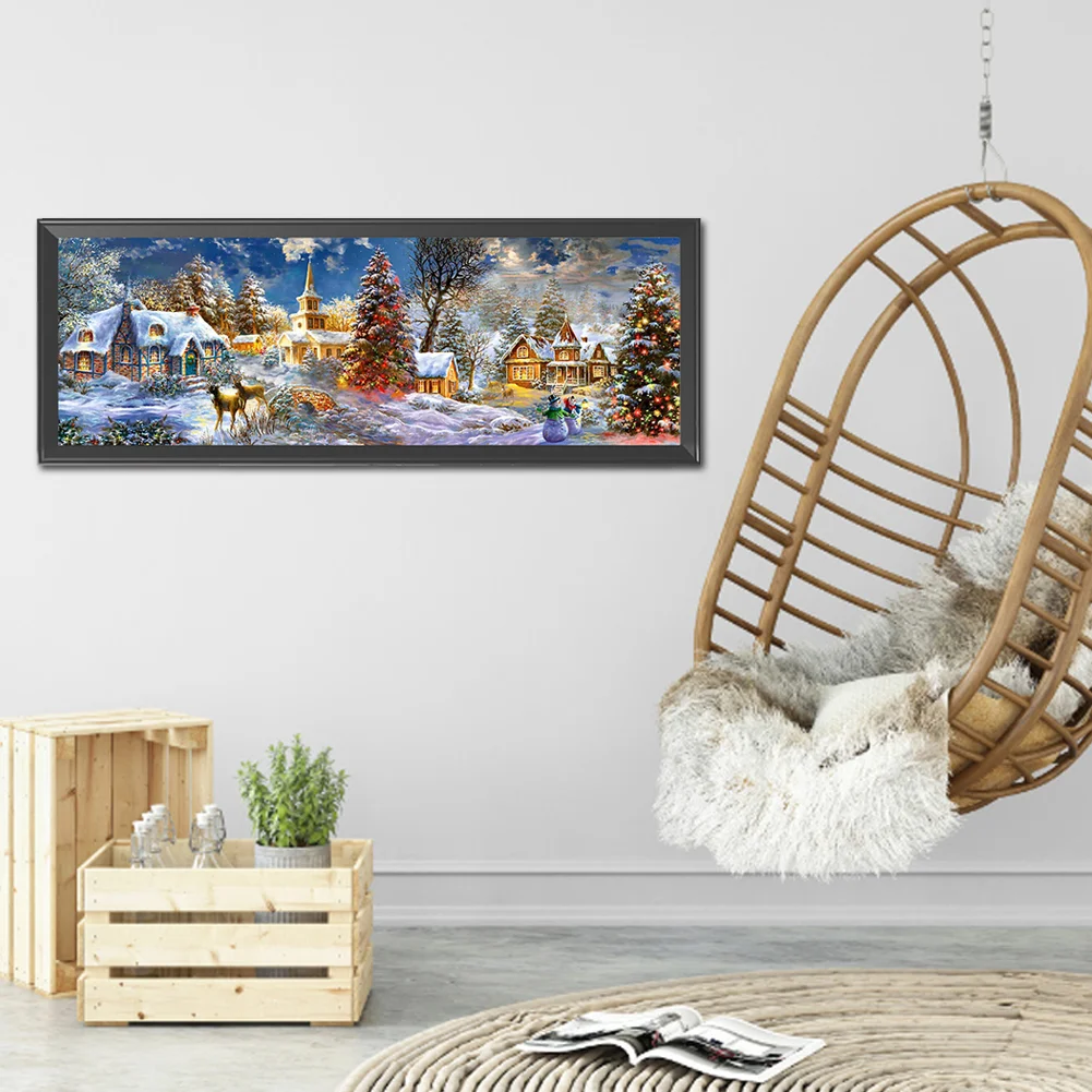 Diamond Painting - Full Round Drill - Christmas Town(90*30cm)