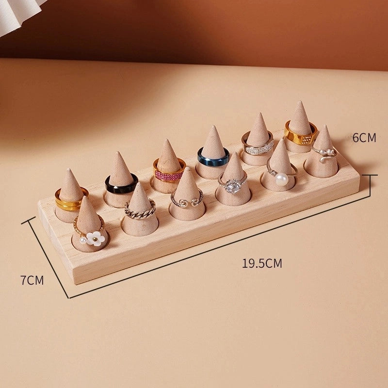 Minimalist Solid Color Solid Wood Jewelry Display