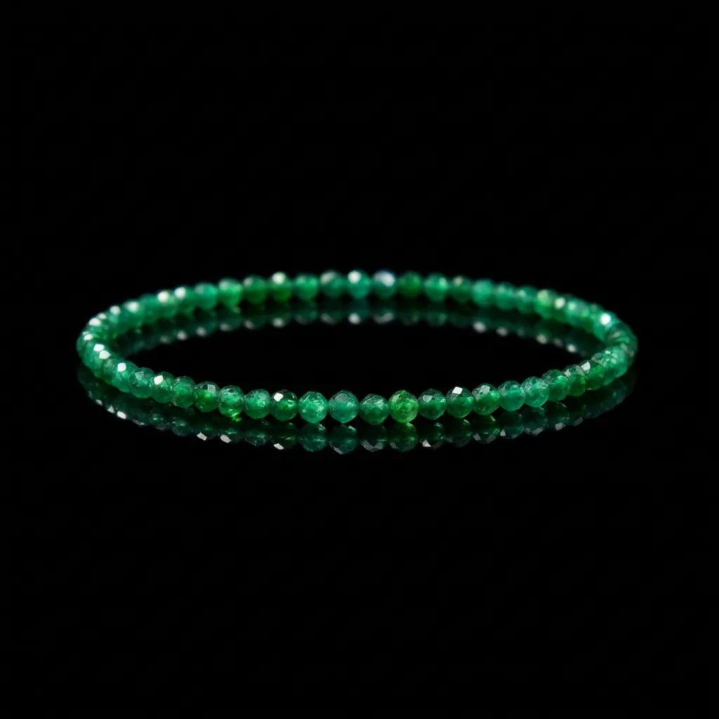 JiStones Verdant Essence - 4mm Natural Emerald Beaded Bracelet