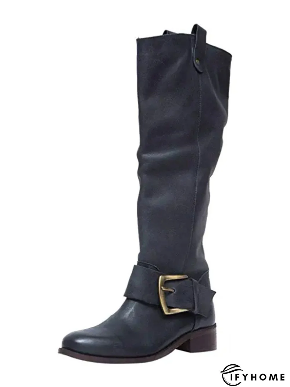 Flat Heel Leather Boots | IFYHOME