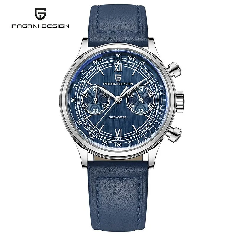 Pagani Design Sapphire Quartz Watch Compact Dial Retro Chronograph