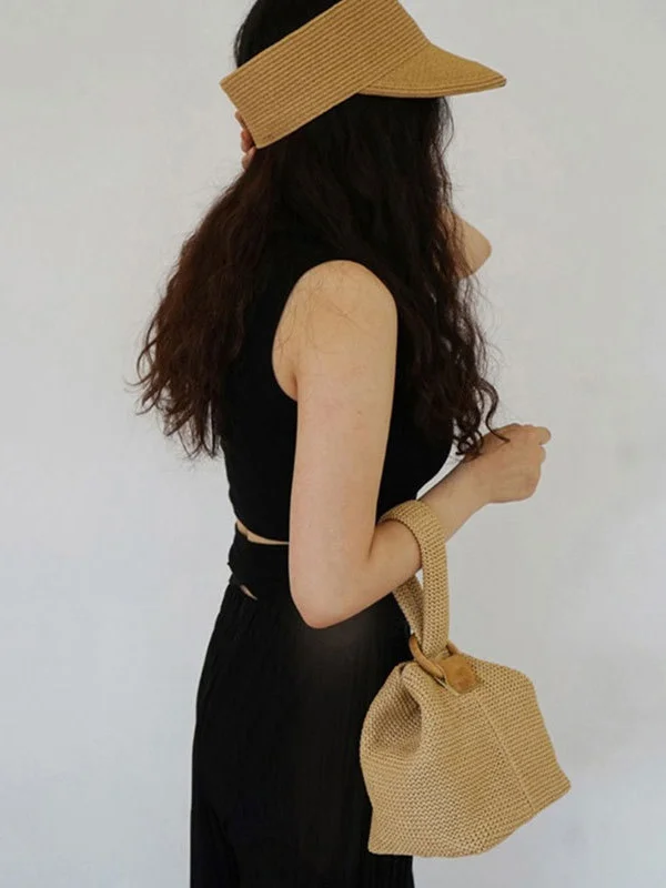 Voyou Crossbody bag in crackled leather in - black/brown mud