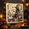 Halloween Bead Art DIY Pearl Painting Kit with Frame 20x20cm(witch)