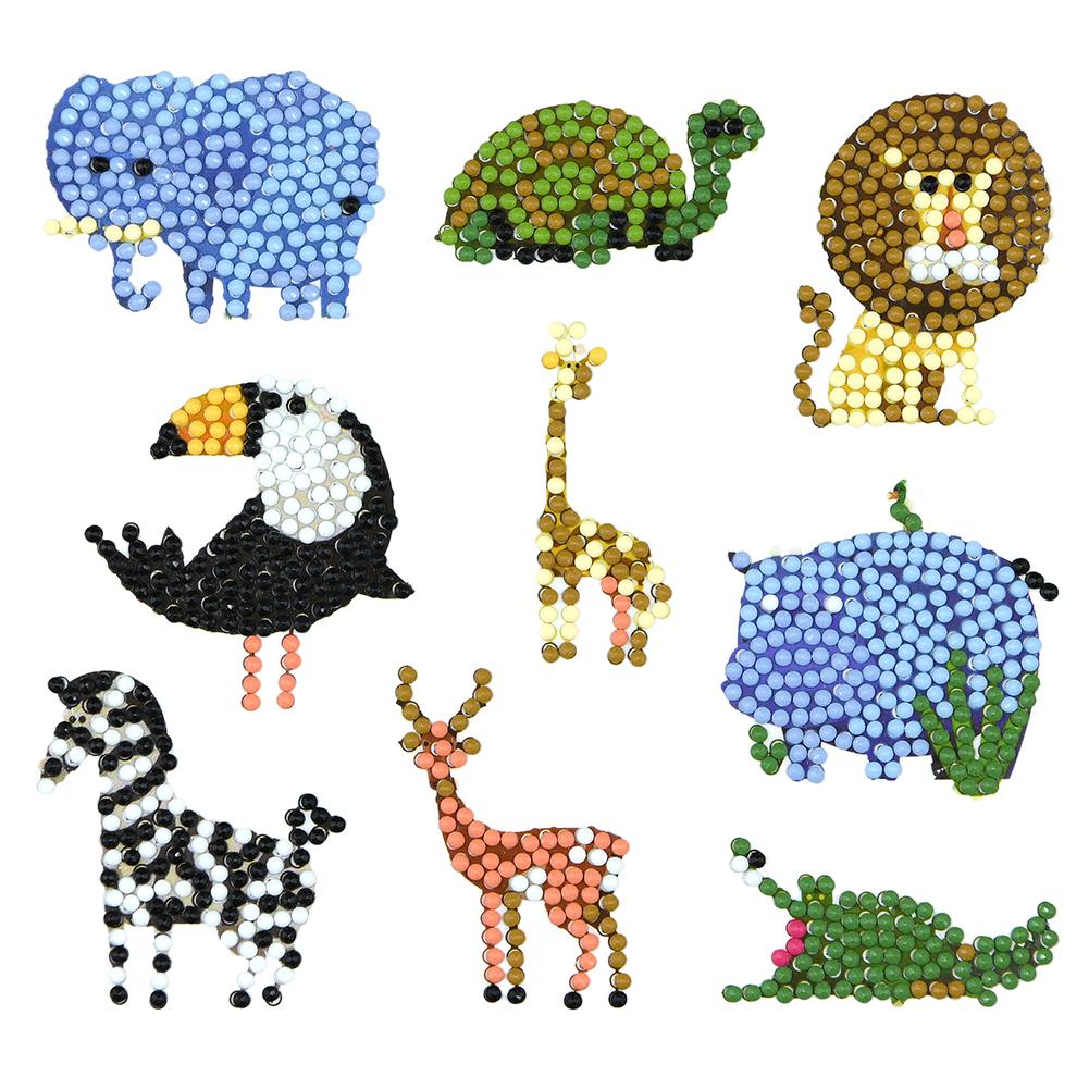 

9pcs Animals- 5D DIY Craft-Sticker, 501 Original