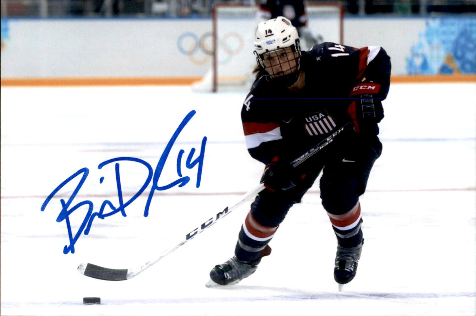 Brianna Decker SIGNED 4x6 Photo Poster painting WOMEN'S HOCKEY / TEAM USA OLYMPIC SILVER