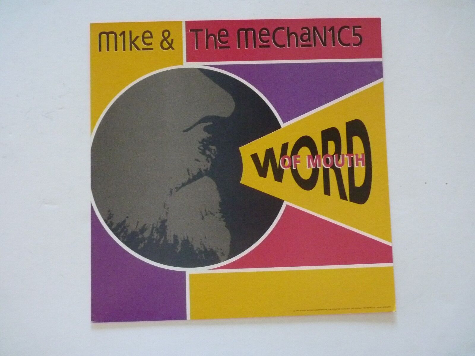 Mike & the Mechanics Word of Mouth LP Record Photo Poster painting Flat 12x12 Poster