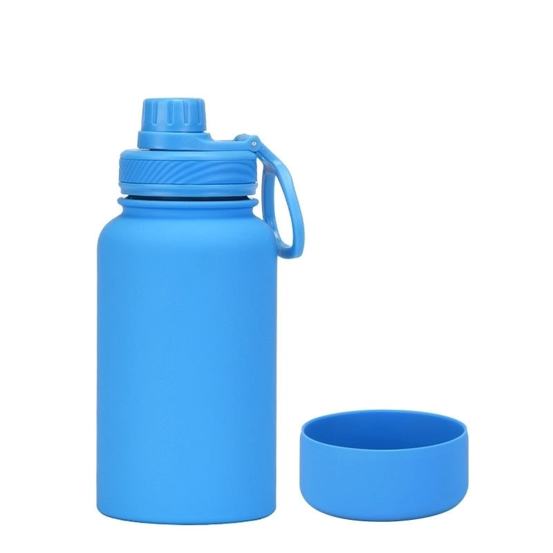 Casual Solid Color Stainless Steel Silica Gel Water Bottles 1 Piece