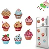 8pcs Diamond Painting Cake Fridge Magnet Home Decor
