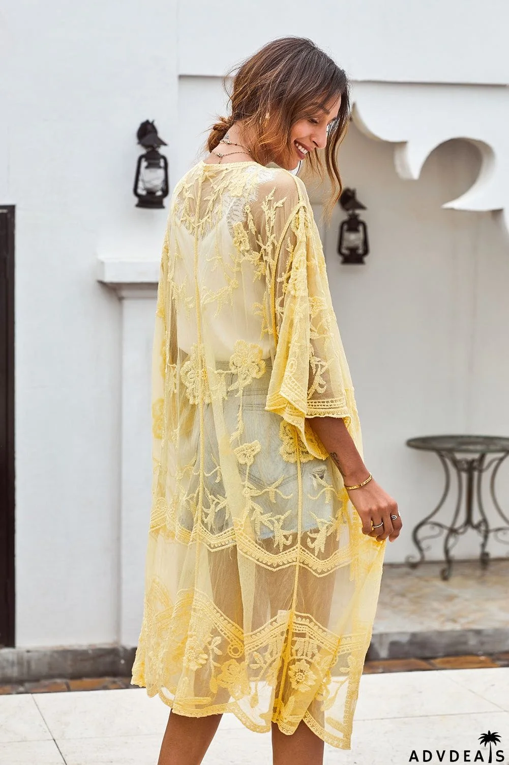 Floral Lace Kimono