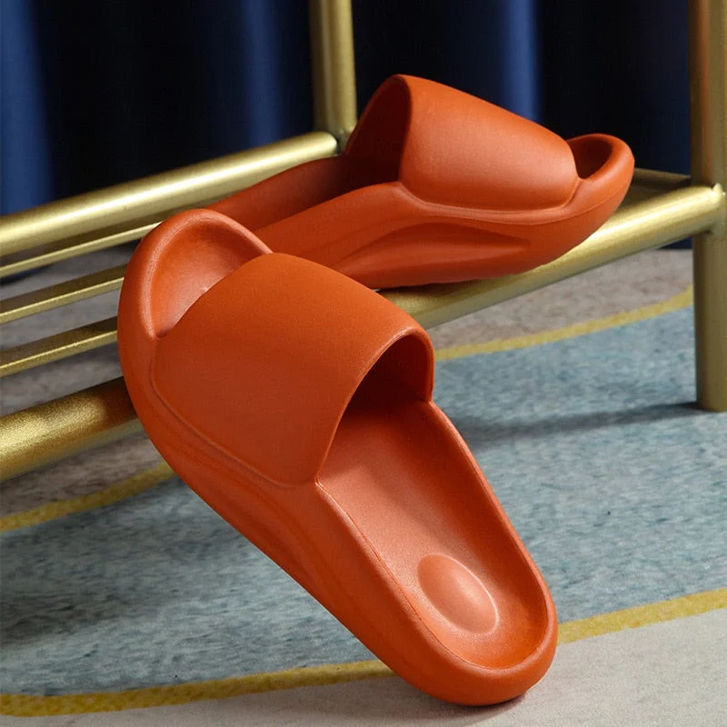Minimalist Household Fashion Slippers Men Women Summer Indoor Slides Bathing Non-Slip Bathroom Thick-Soled Slippers