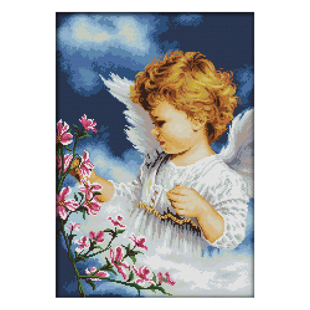 

Cute little angel - 14CT Stamped Cross Stitch - 50*36cm, 501 Original