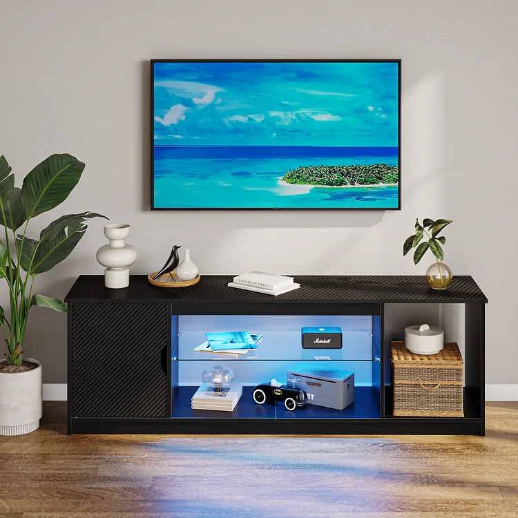 Bestier LED TV Stand for 65/70 inch TV Entertainment Center Modern TV Console