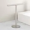 Stainless Steel Hand Towel Holder T-Shape Towel Bar Rack Bath Towel Bar Stand
