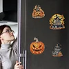 6pcs DIY Halloween Pumpkin Acrylic Special Shape Diamond Painting Fridge Magnet