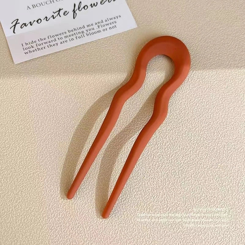 U-shaped Hairpin Women’s High-end Antique Style New Chinese Style Hair Hair Hairpin Headwear Simple Modern Daily Fixed Hairpin