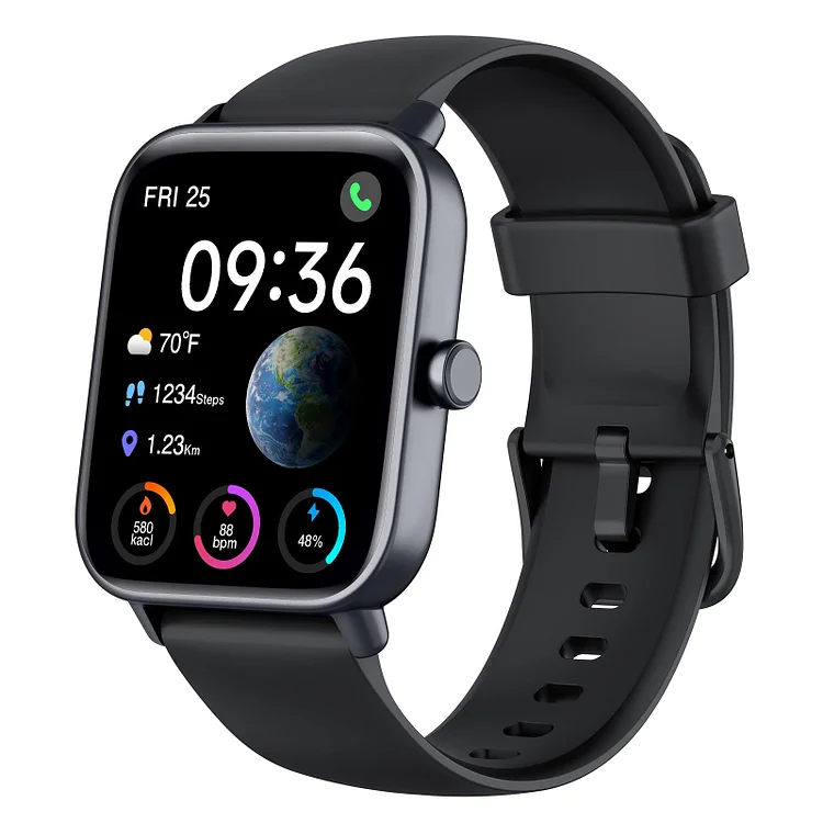 ENOMIR IDW19 1.8" Smartwatch for Men / Women - Black