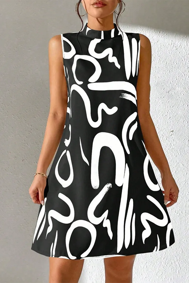 Women's Vest Printed Casual Dress