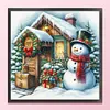 Christmas Cottage-11CT Stamped Cross Stitch 45*45cm/17.72*17.72in
