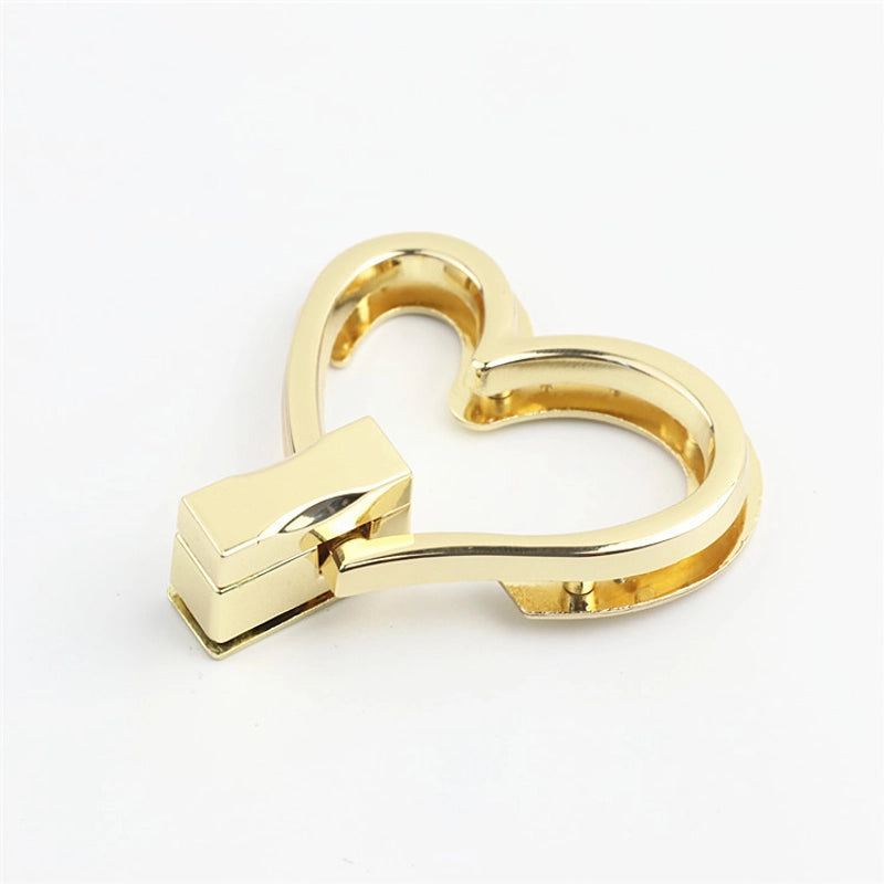 Bag Lock Heart Lock/hardware Lock Buckle Bag Hardware Accessories Lock Golden Metal Screw Lock Switch Lock Buckle