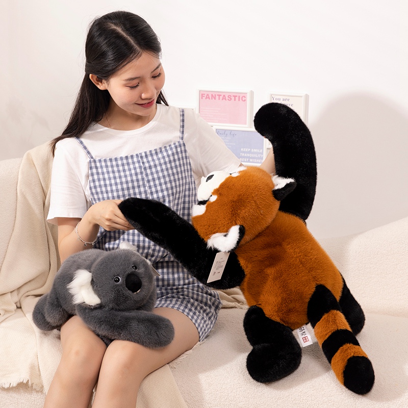 Tegooe 65cm Long-Arm Animal Plush Toy Pillow - Soft Raccoon