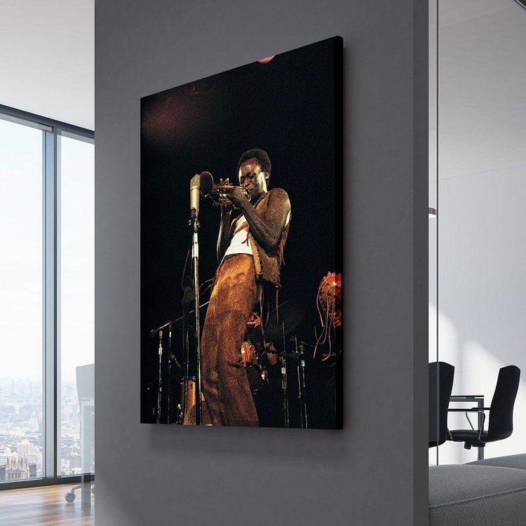 Miles Davis Trumpet Solo Canvas Wall Art MusicWallArt
