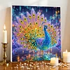 Framed Diamond Painting - Special Shaped - Peacock (25x25cm)