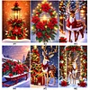 (Grande Taille) Cerf de No&euml;l-Peinture Diamant Ronde Compl&egrave;te-40*60CM