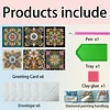 6pcs DIY Blumenmuster Diamant Kunst Grußkarten für Festivals und Feiern