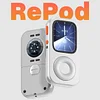 RePod Aluminum Alloy Case for Apple Watch Series 4/5/6/7/8/9 and SE 1/2, Retro Pod Style Watch Case for Apple Watch, Metal Protective Cover with Click Wheel Design