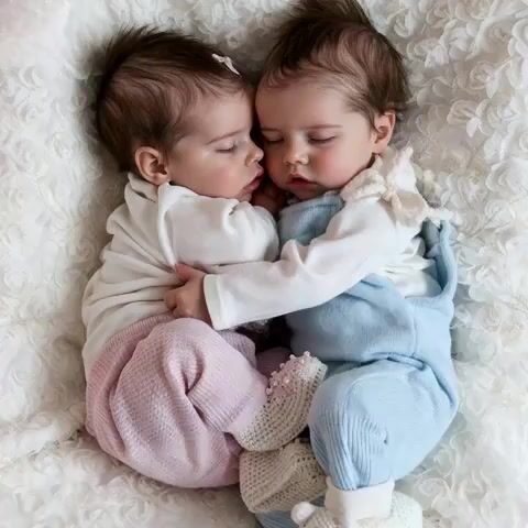 Lifelike Reborn Twins Boy and Girl 12'' Real Lifelike Baby Sleeping Reborn Doll Silicone Vinyl Newborns Debbie and Deborah