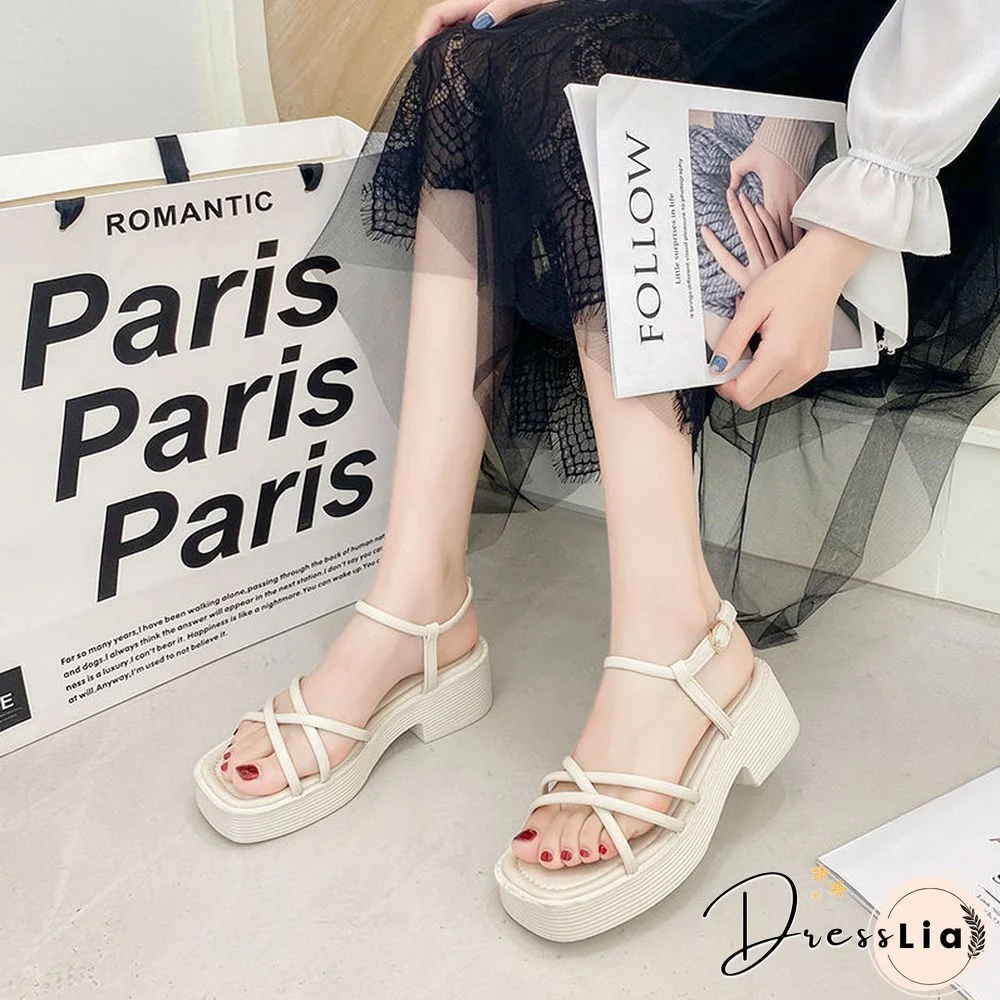 Women Sandals Fashion Wedge Platform Gladiator Sandals Open Toe Buckle Strappy Sandals Summer Shoes Women Sandalias Mujer