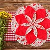 DIY Fabric Folded Flower Placemat With Instructions