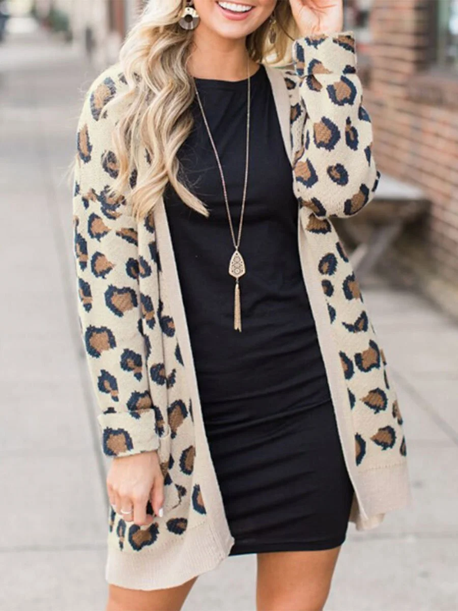 Fashion Leopard Printed Cardigan