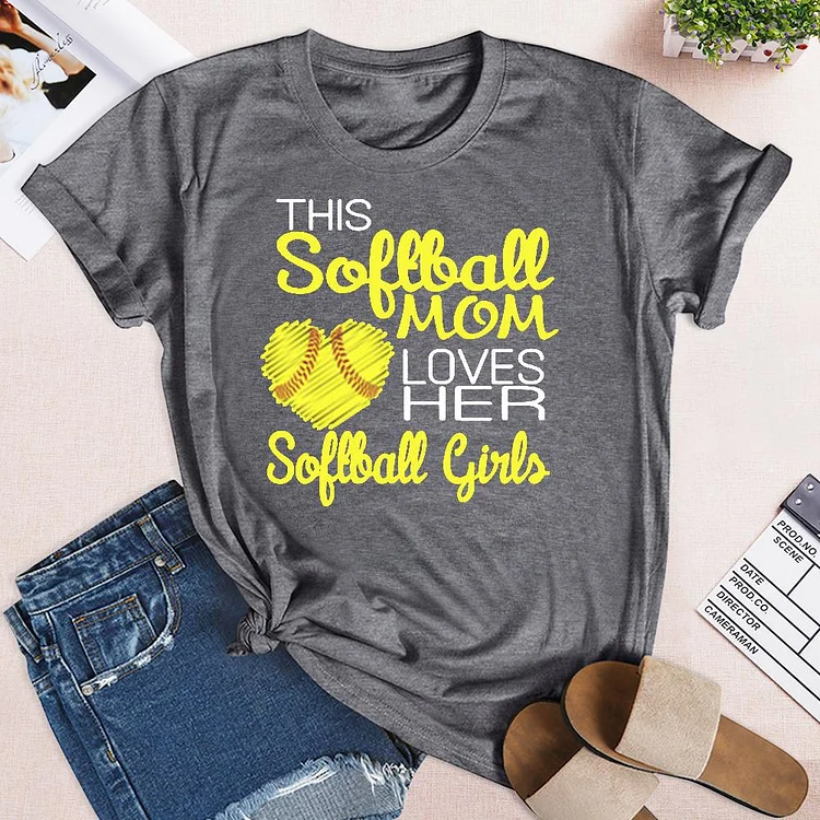 AL™ Love My Softball Girls  T-shirt Tee - 01305-Annaletters