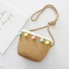 Crossbody Bag New Summer Children Beach Flower Straw Bag 3-7 Old Years Lovely Kids Holiday Travel Beach Bags