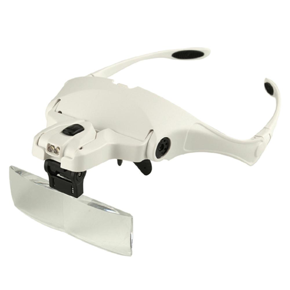 

5 Lens Adjustable Loupe Headband Magnifying Glass Magnifier with LED, 501 Original