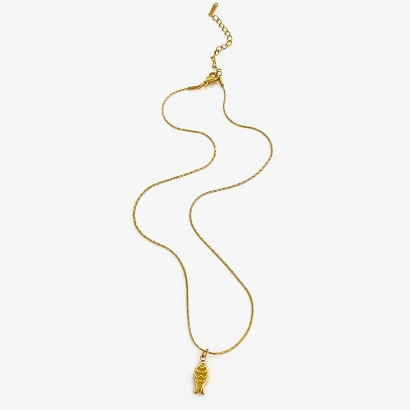 Beach Minimalist Conch Dolphin Fish 316L Stainless Steel  18K Gold Plated Stainless Steel Necklaces