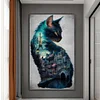 Cat Scenery-11CT Stamped Cross Stitch 40*70cm(Big Size)