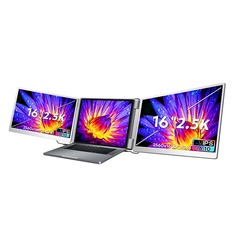 FOPO 16" Desktop Triple Screen Extender S5