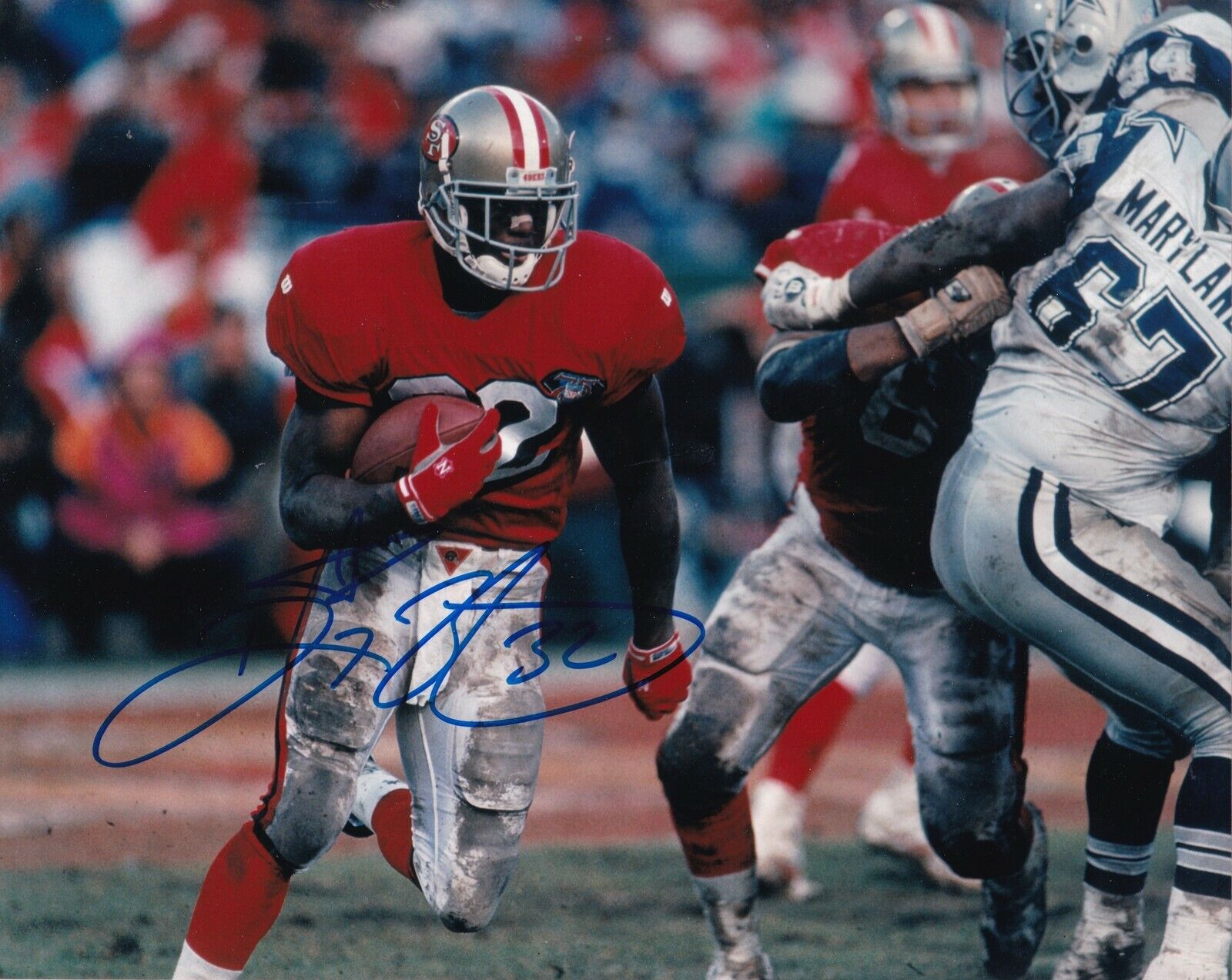 RICKY WATTERS SAN FRANCISCO 49ERS ACTION SIGNED 8x10