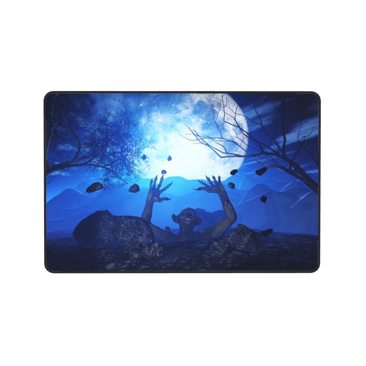 Halloween Evil Zombie Erupting Out Ground Water Absorbency Home Floor Mat