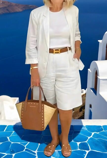 Casual Simplicity Solid Color Turn-back Collar Nine Points Sleeve Two Pieces(4 Colors)