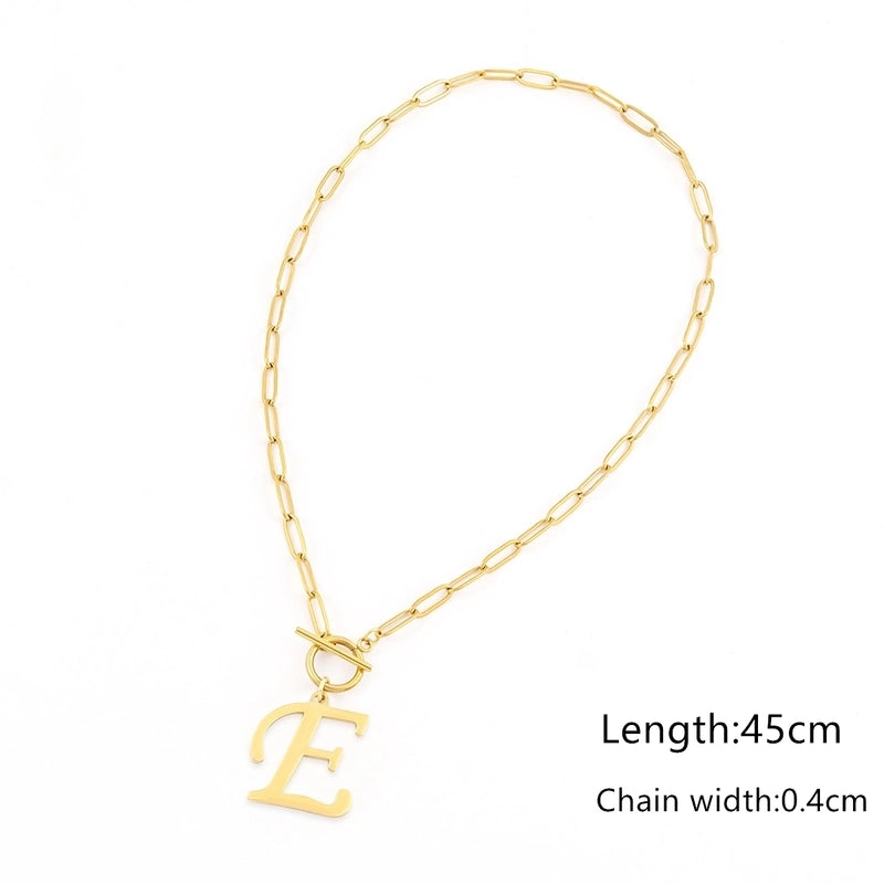 Elegant Minimalist Classic Style Letter 201 Stainless Steel 304 Stainless Steel Pendant Necklace
