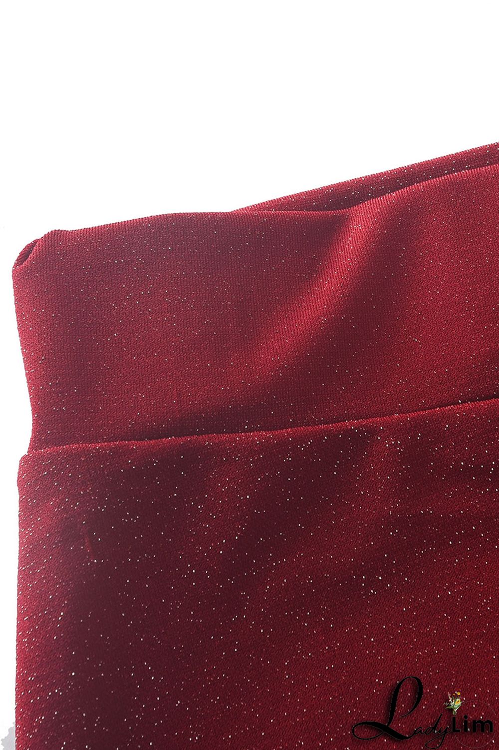 Khaki Sexy Solid Split Joint Frenulum Strapless Two Pieces