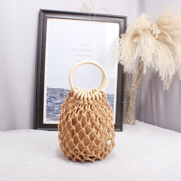 Hollow out Straw Mini Bag