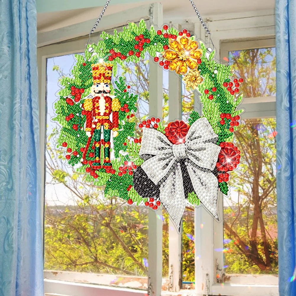 DIY Jacket Knight Wreath Acrylic Single Side Special Shaped Diamond Painting Hanging Ornament