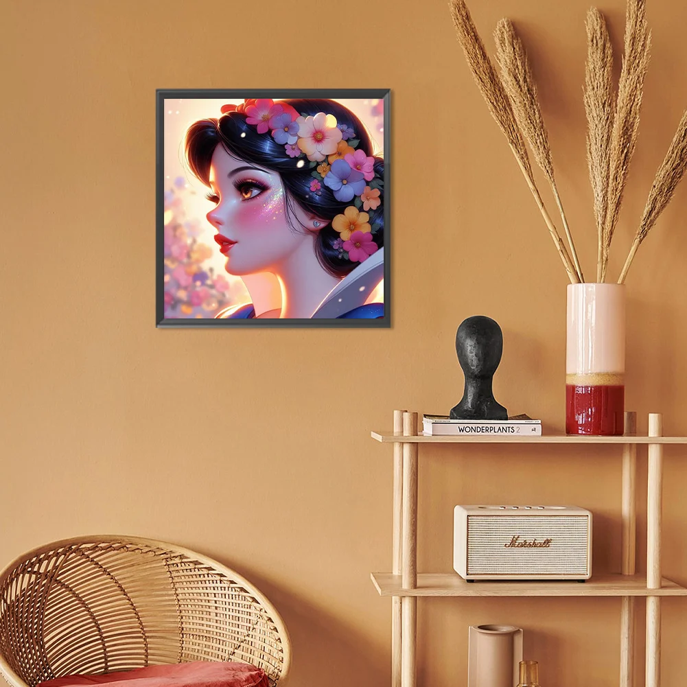 Diamond Painting - Full Round Drill - Mermaid Snow White(Canvas|30*30cm)