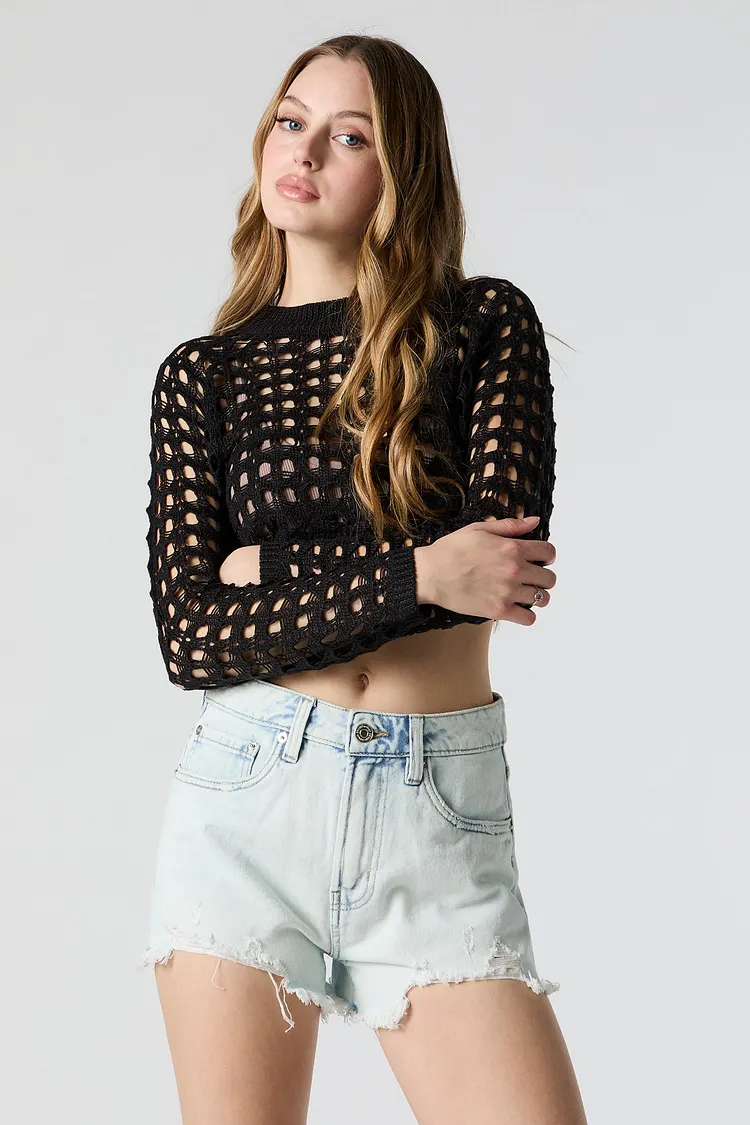 Chelsea Light Wash Distressed Denim Short