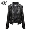 【HM】Nova jaqueta de couro feminina (material de couro de cordeiro)