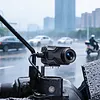 2K HD WiFi Motorcycle Camera IP67 Waterproof Motorcycle Dash Cam 140 Degree Wide Angle Driving Dash Cam DVR Camcorder for Cycling